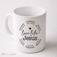 Love Like Jesus Positive Catholic Preppy Retro Christian Coffee Mug thumb 0