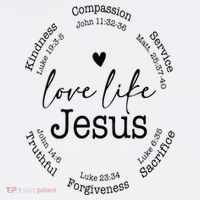 Love Like Jesus Positive Catholic Preppy Retro Christian Women's Hoodie thumb 2