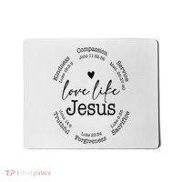 Love Like Jesus Positive Catholic Preppy Retro Christian Mousepad thumb 0