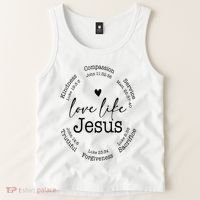Love Like Jesus Positive Catholic Preppy Retro Christian Tank Top thumb 2