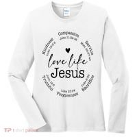 Love Like Jesus Positive Catholic Preppy Retro Christian Women's Long Sleeve Shirt thumb 0