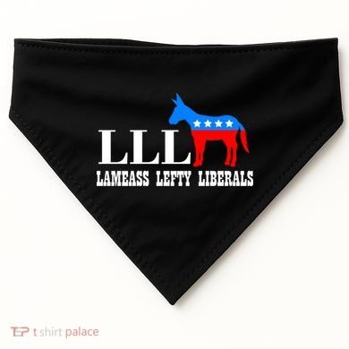LLL - Lameass Lefty Liberals Anti Liberal USA-Made Doggie Bandana