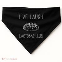 Live Laugh Lactobacillus For Sourdough Baker USA-Made Doggie Bandana thumb 0