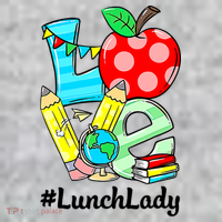 Love Lunch Lady Apples Funny Back To School Teacher T-Shirt thumb 7