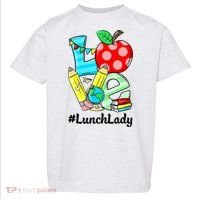 Love Lunch Lady Apples Funny Back To School Teacher Toddler T-Shirt thumb 0