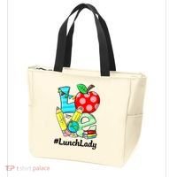 Love Lunch Lady Apples Funny Back To School Teacher Tote Bag thumb 3