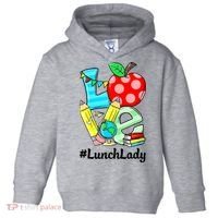 Love Lunch Lady Apples Funny Back To School Teacher Toddler Hoodie thumb 0