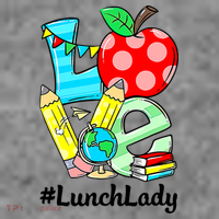 Love Lunch Lady Apples Funny Back To School Teacher Toddler Hoodie thumb 2