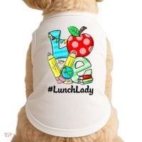 Love Lunch Lady Apples Funny Back To School Teacher Doggie Tank thumb 0