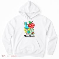 Love Lunch Lady Apples Funny Back To School Teacher Hoodie thumb 0