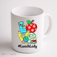 Love Lunch Lady Apples Funny Back To School Teacher Coffee Mug thumb 1