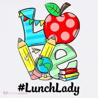 Love Lunch Lady Apples Funny Back To School Teacher Women's Hoodie thumb 2