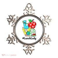 Love Lunch Lady Apples Funny Back To School Teacher Ornament thumb 0