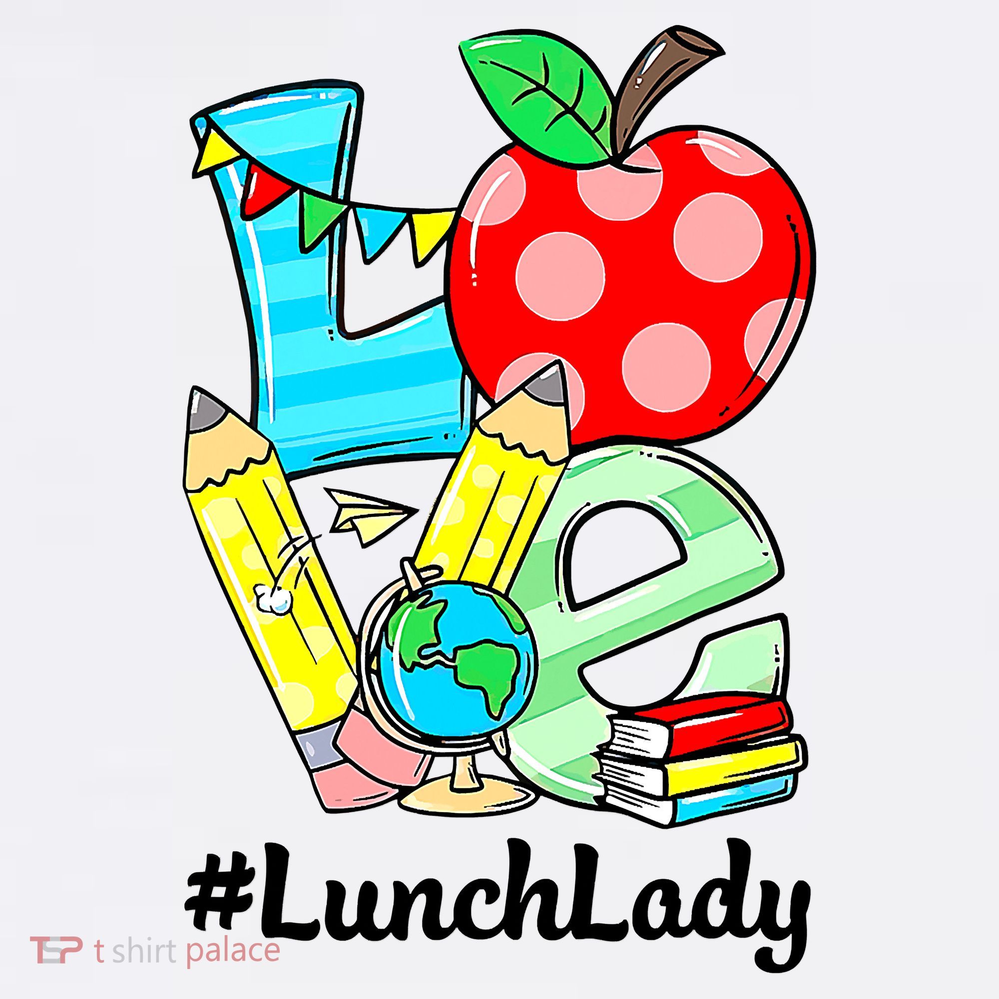 Love Lunch Lady Apples Funny Back To School Teacher Women's Tank Top