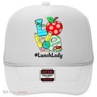 Love Lunch Lady Apples Funny Back To School Teacher Hat thumb 0