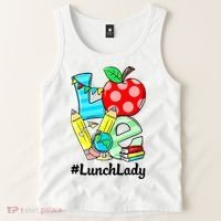 Love Lunch Lady Apples Funny Back To School Teacher Tank Top thumb 2