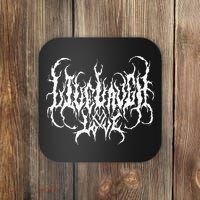 Live Life Laugh Love Death Metal Style Coaster thumb 0