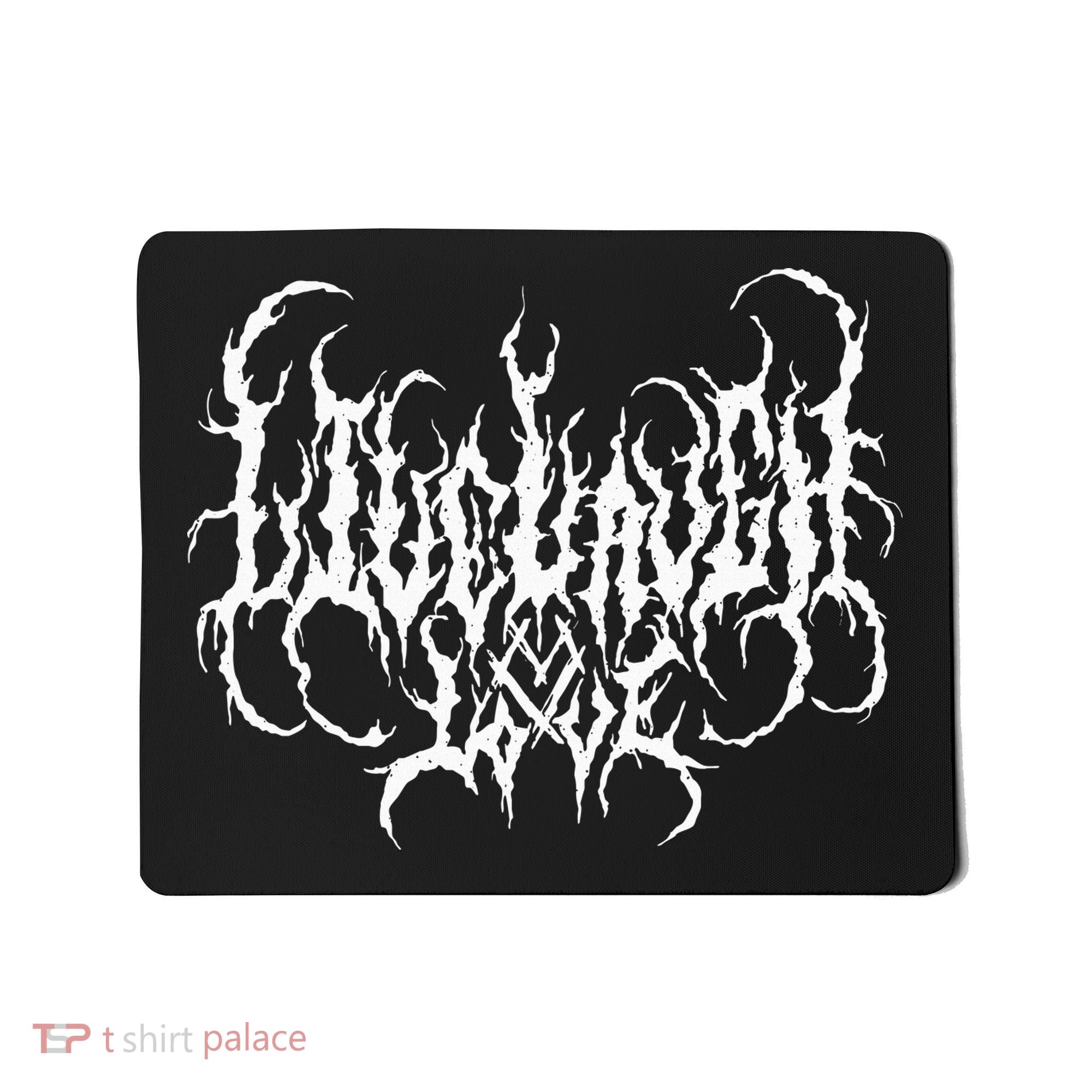 Live Life Laugh Love Death Metal Style Mousepad