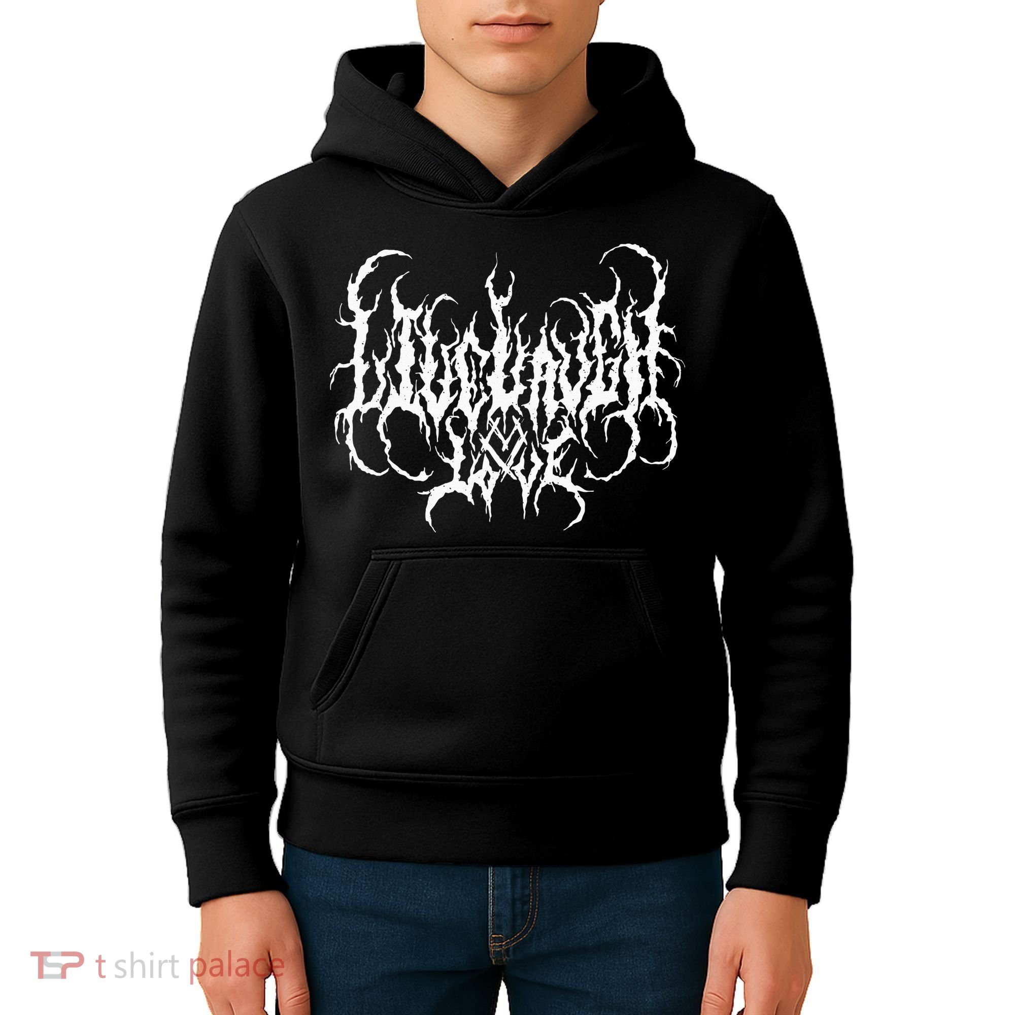 Live Life Laugh Love Death Metal Style Kids Hoodie