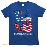 Lunch Ladies Love 4th Of July Gnome Usa Patriotic Gift T-Shirt thumb 0