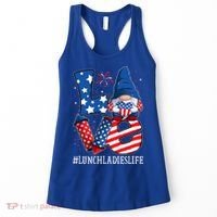 Lunch Ladies Love 4th Of July Gnome Usa Patriotic Gift Women's Tank Top thumb 0
