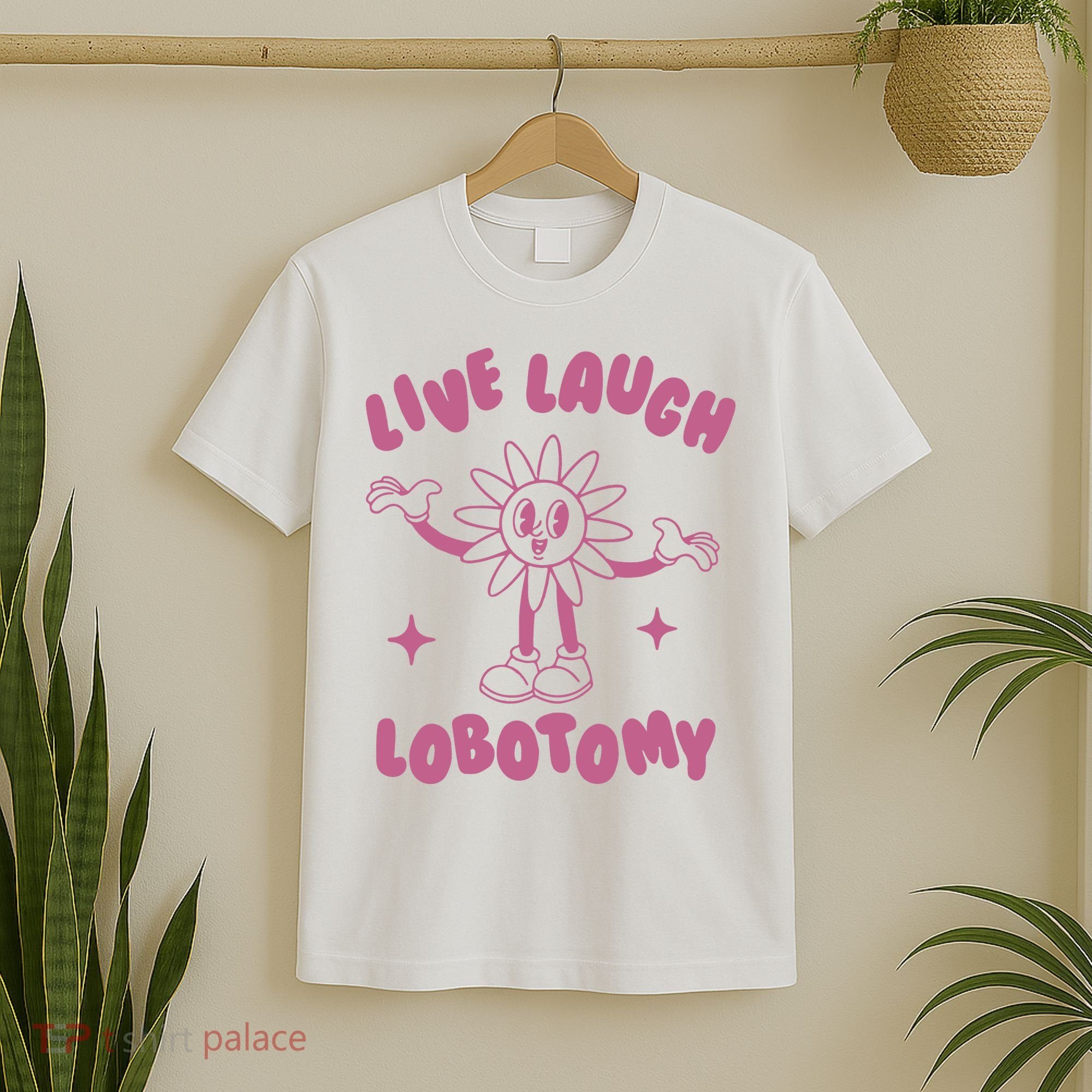 Live Laugh Lobotomy Vintage Cartoon Weird T-Shirt