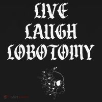 Live Laugh Lobotomy Funny Ironic Gothic Skull Rose Halloween Women's Hoodie thumb 2