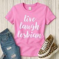Live Laugh Lesbian Women's T-Shirt thumb 3