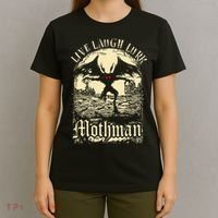 Live. Laugh. Lurk Mothman T-Shirt thumb 4