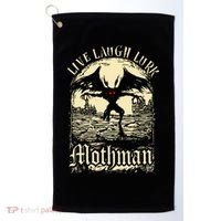 Live. Laugh. Lurk Mothman Golf Towel thumb 0