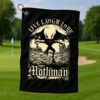 Live. Laugh. Lurk Mothman Golf Towel thumb 1