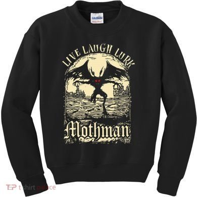 Live. Laugh. Lurk Mothman Kids Sweatshirt