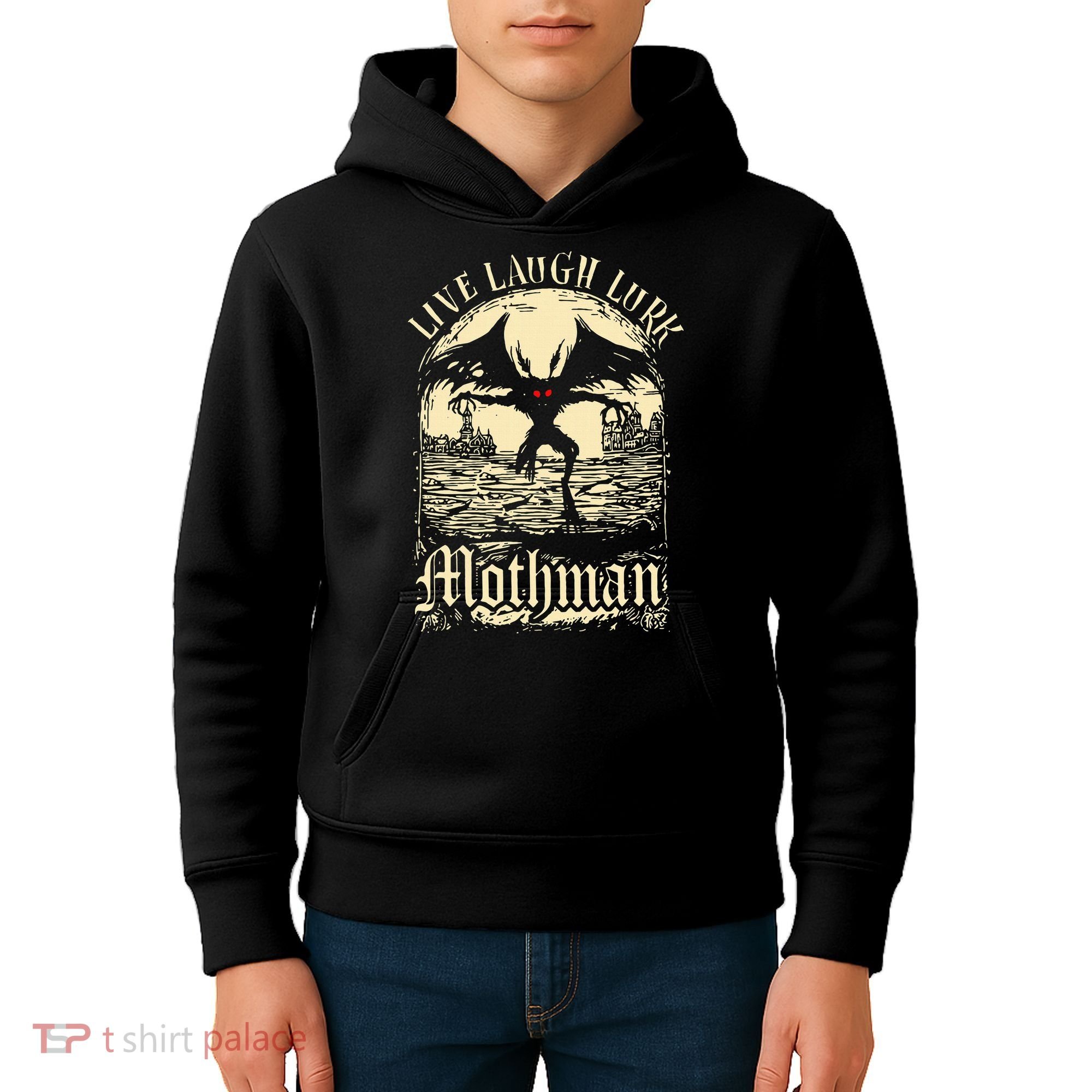 Live. Laugh. Lurk Mothman Kids Hoodie