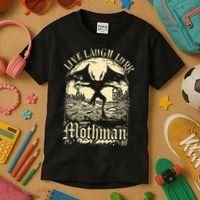 Live. Laugh. Lurk Mothman Kids T-Shirt thumb 3