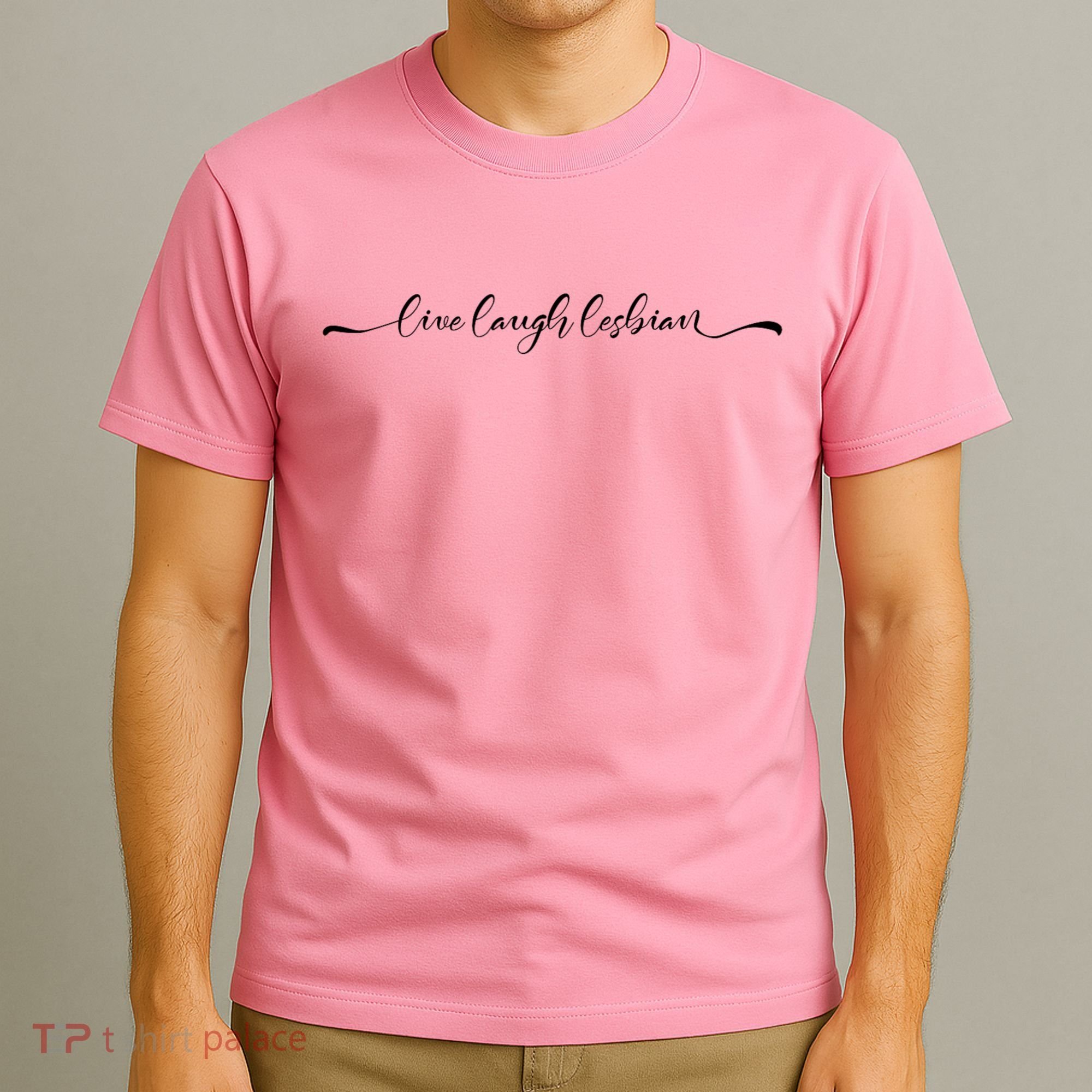 Live Laugh Lesbian Pride Tee Pride Adult T-Shirt