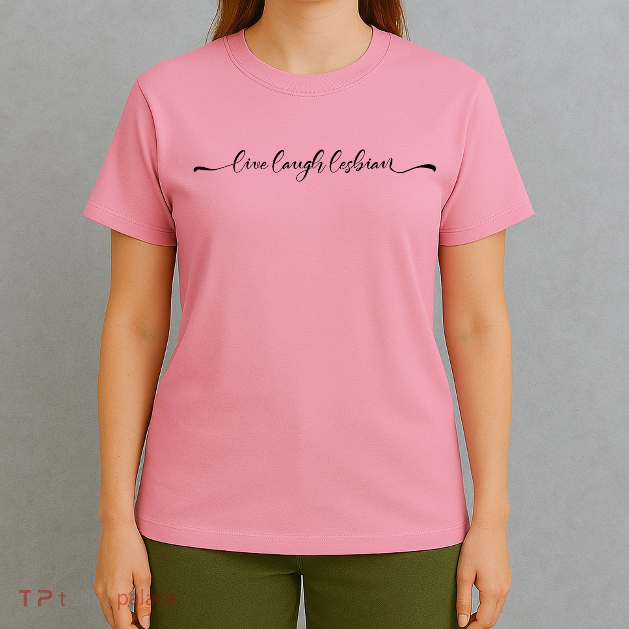 Live Laugh Lesbian Pride Tee Pride Adult T-Shirt