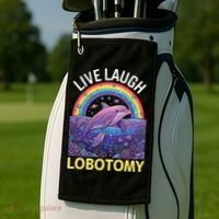 Live Laugh Lobotomy Golf Towel thumb 2