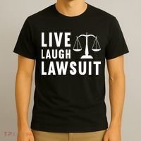 Live Laugh Lawsuit Litigator Lawyer Attorney T-Shirt thumb 3