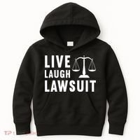 Live Laugh Lawsuit Litigator Lawyer Attorney Kids Hoodie thumb 0