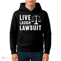 Live Laugh Lawsuit Litigator Lawyer Attorney Kids Hoodie thumb 4