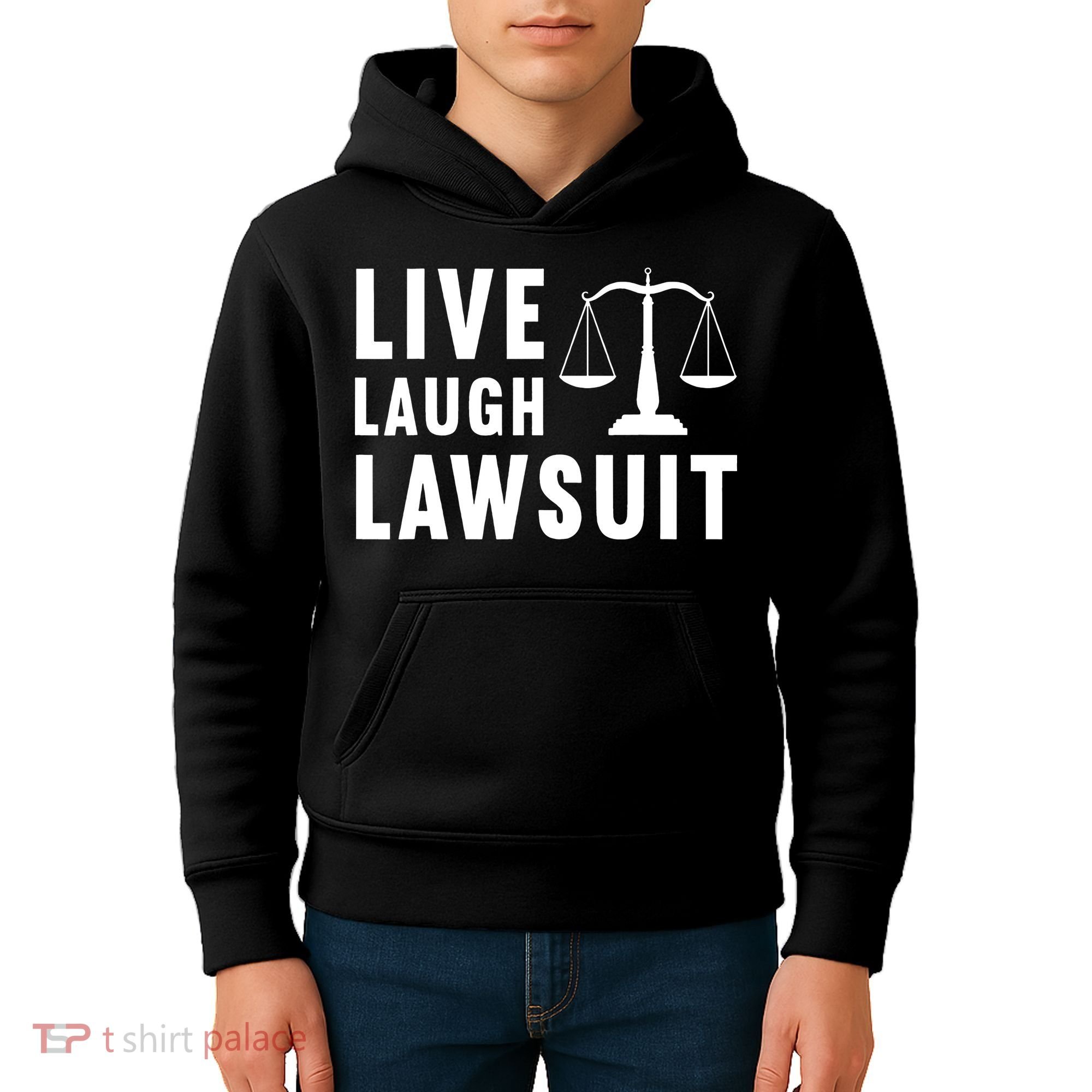 Live Laugh Lawsuit Litigator Lawyer Attorney Kids Hoodie