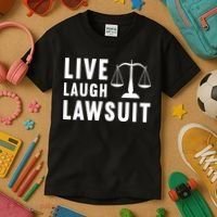 Live Laugh Lawsuit Litigator Lawyer Attorney Kids T-Shirt thumb 3