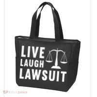 Live Laugh Lawsuit Litigator Lawyer Attorney Tote Bag thumb 3