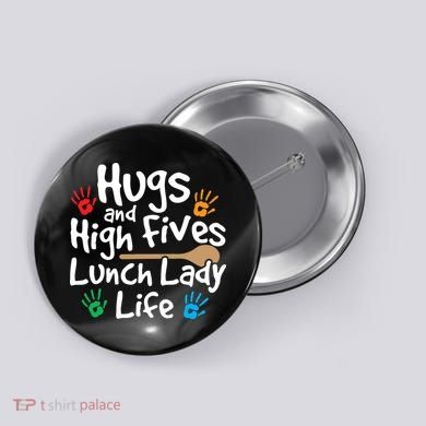 Lunch Lady Life Cafeteria Worker Costume - Lunch Lady Button