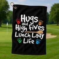 Lunch Lady Life Cafeteria Worker Costume - Lunch Lady Golf Towel thumb 1