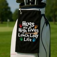 Lunch Lady Life Cafeteria Worker Costume - Lunch Lady Golf Towel thumb 2