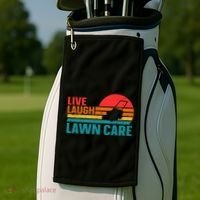 Live Laugh Lawn Care Golf Towel thumb 2