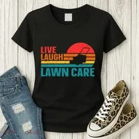 Live Laugh Lawn Care Women's T-Shirt thumb 3