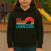 Live Laugh Lawn Care Kids Hoodie thumb 3