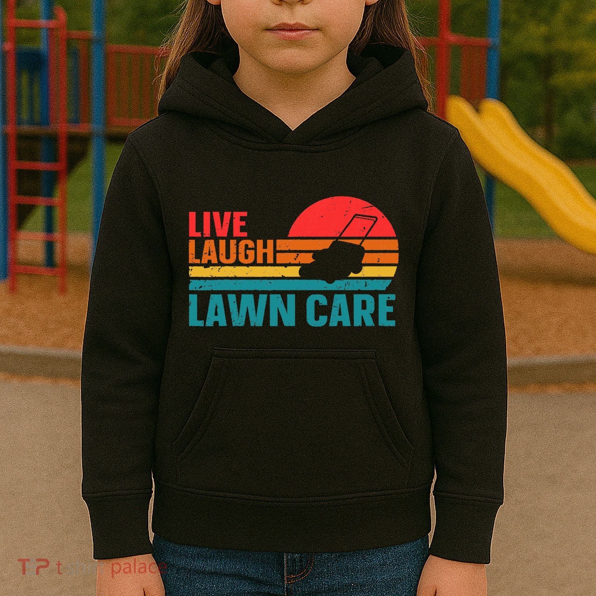 Live Laugh Lawn Care Kids Hoodie